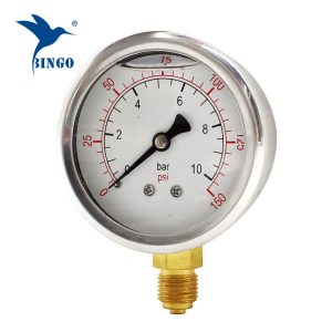 2018 60mm manômetro de pressão de aço inoxidável exportador manometer ce