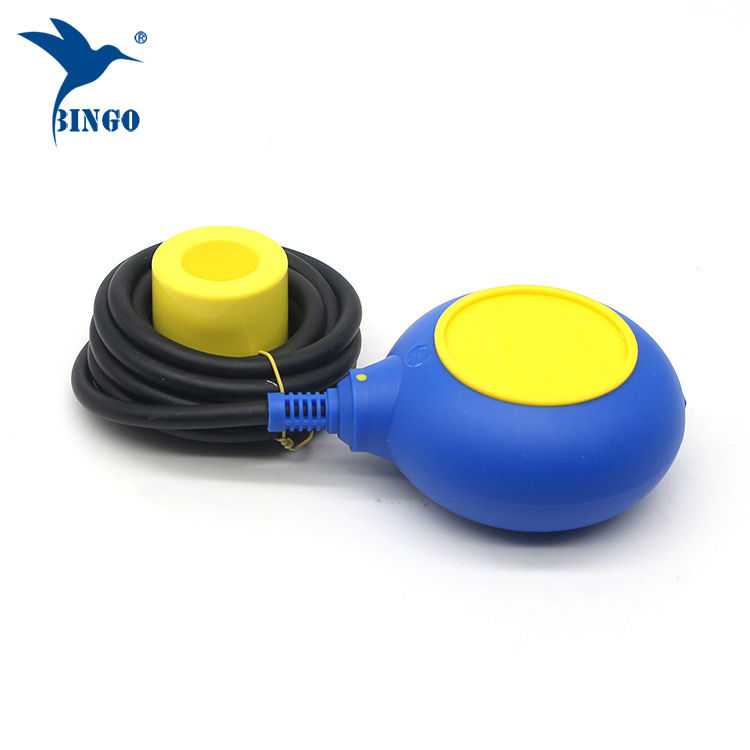 Regulador de nível tipo MAC 3 em interruptor de bóia de cabo amarelo e azul